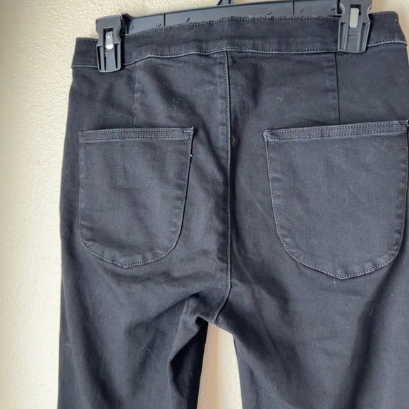 Free People WeThe Free black washed denim split hem boot cut jean Size 27 - Picture 4 of 12